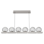 Gaia Linear Chandelier - Beige Silver / Clear