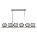 Gaia Linear Chandelier - Beige Silver / Smoke