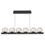 Gaia Linear Chandelier - Matte Black / Amber