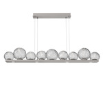 Gaia Linear Chandelier - Beige Silver / Clear