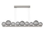 Gaia Linear Chandelier - Beige Silver / Smoke