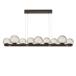 Gaia Linear Chandelier - Flat Bronze / Amber