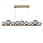 Gaia Linear Chandelier - Gilded Brass / Smoke