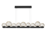 Gaia Linear Chandelier - Matte Black / Amber