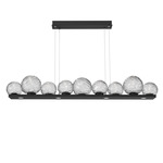 Gaia Linear Chandelier - Matte Black / Clear