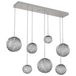 Gaia Linear Multi Light Pendant - Beige Silver / Smoke