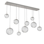 Gaia Linear Multi Light Pendant - Beige Silver / Clear
