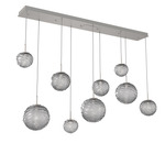 Gaia Linear Multi Light Pendant - Beige Silver / Smoke