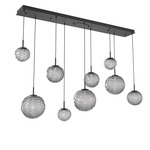 Gaia Linear Multi Light Pendant - Matte Black / Smoke