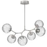 Gaia Modern Branch Chandelier - Beige Silver / Clear