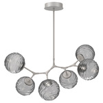 Gaia Modern Branch Chandelier - Beige Silver / Smoke