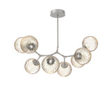 Gaia Modern Branch Chandelier - Beige Silver / Amber