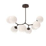 Gaia Modern Branch Chandelier - Beige Silver / Opal White