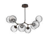 Gaia Modern Branch Chandelier - Flat Bronze / Clear