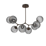 Gaia Modern Branch Chandelier - Flat Bronze / Smoke