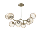 Gaia Modern Branch Chandelier - Gilded Brass / Amber