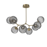 Gaia Modern Branch Chandelier - Gilded Brass / Smoke