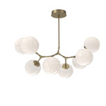 Gaia Modern Branch Chandelier - Gilded Brass / Opal White