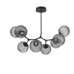 Gaia Modern Branch Chandelier - Matte Black / Smoke