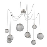 Gaia Swag Multi Light Pendant - Beige Silver / Smoke