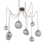 Gaia Swag Multi Light Pendant - Flat Bronze / Smoke