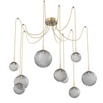 Gaia Swag Multi Light Pendant - Gilded Brass / Smoke
