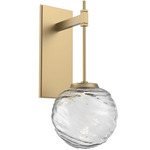Gaia Tempo Wall Sconce - Gilded Brass / Clear