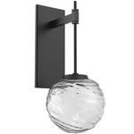 Gaia Tempo Wall Sconce - Matte Black / Clear
