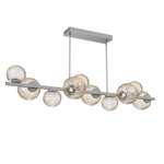 Gaia Twisted Branch Chandelier - Beige Silver / Amber