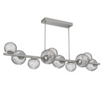 Gaia Twisted Branch Chandelier - Beige Silver / Clear