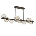 Gaia Twisted Branch Chandelier - Flat Bronze / Amber