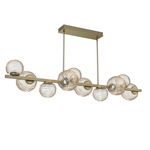 Gaia Twisted Branch Chandelier - Gilded Brass / Amber