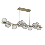 Gaia Twisted Branch Chandelier - Gilded Brass / Clear