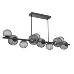 Gaia Twisted Branch Chandelier - Matte Black / Smoke