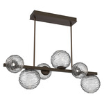 Gaia Twisted Branch Chandelier - Flat Bronze / Clear