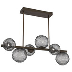 Gaia Twisted Branch Chandelier - Flat Bronze / Smoke