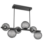 Gaia Twisted Branch Chandelier - Matte Black / Smoke