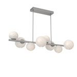 Gaia Twisted Branch Chandelier - Beige Silver / Opal White