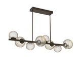 Gaia Twisted Branch Chandelier - Flat Bronze / Amber