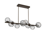 Gaia Twisted Branch Chandelier - Flat Bronze / Clear