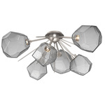 Gem Starburst Ceiling Light - Beige Silver / Smoke