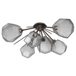 Gem Starburst Ceiling Light - Flat Bronze / Smoke