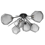 Gem Starburst Ceiling Light - Matte Black / Smoke
