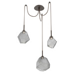 Gem Swag Multi Light Pendant - Flat Bronze / Smoke
