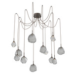 Gem Swag Multi Light Pendant - Flat Bronze / Smoke