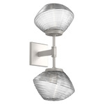 Mesa Double Wall Sconce - Beige Silver / Mesa Clear