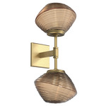 Mesa Double Wall Sconce - Gilded Brass / Mesa Bronze