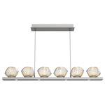 Mesa Linear Chandelier - Beige Silver / Mesa Amber