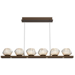 Mesa Linear Chandelier - Flat Bronze / Mesa Amber
