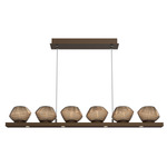 Mesa Linear Chandelier - Flat Bronze / Mesa Bronze